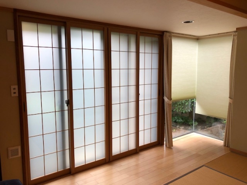 防音、断熱にＹＫＫ内窓プラマードＵ和室用ペアガラス仕様（狛江市）　